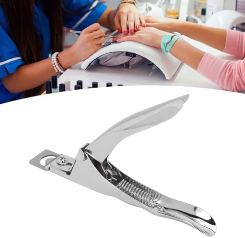 Nail Clippers for Acrylic Nails, Acrylic False Nail Clippers, Acrylic Nail Clippers, Nail Tip Cutter U Shape DIY Trimming Stainless Steel Portable Nail Tip Groomer for Beauty