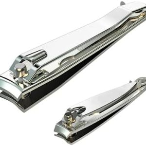 Nail Clippers Set, Toenail Clippers, Fingernail Cutters, Stainless Steel Toe Nail Clippers (Large & Small)