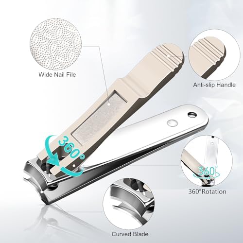 Nail Clippers, Ultra Sharp toenail Clippers, Nail Care Tools, Durable Sharp Fingernail Clipper, for Trimming Grooming, Men, Women, Champagne Gold - Image 2