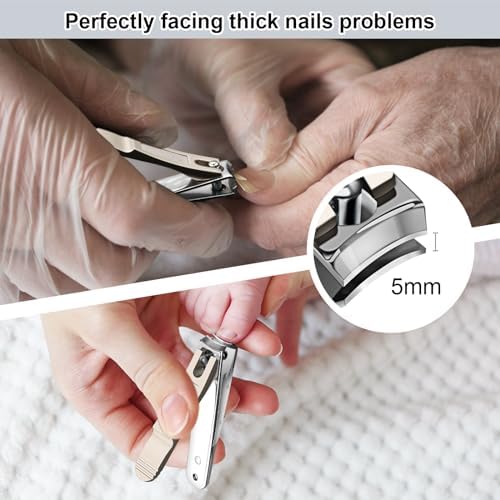Nail Clippers, Ultra Sharp toenail Clippers, Nail Care Tools, Durable Sharp Fingernail Clipper, for Trimming Grooming, Men, Women, Champagne Gold - Image 5