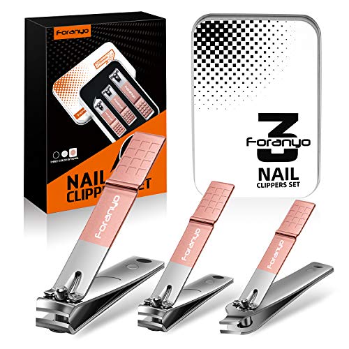 Nail Clippers,3 Pack Toenail Clippers Fingernail Clipper Nail Clippers for Men Women Adult, Nail Cutter Nail Clippers Set for Thick Toenails [Pink]