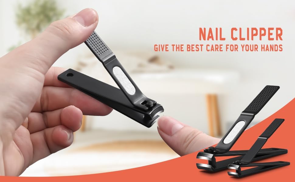 Nail Clipper,Wide Jaw Opening Nail Clipper for Fingernail and Toenail, Premium Stainless Steel Sharp Sturdy Finger Nail Clipper - Image 2
