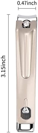 Nail Cutter Clippers Set Manicure Pedicure Kits Fingernail Toenail Clippers for Women & Men Nail Care Tool with Luxurious Travel Case (1Pcs Fingernail Clipper) - Image 2
