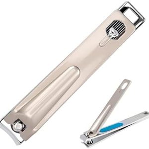 Nail Cutter Clippers Set Manicure Pedicure Kits Fingernail Toenail Clippers for Women & Men Nail Care Tool with Luxurious Travel Case (1Pcs Fingernail Clipper)