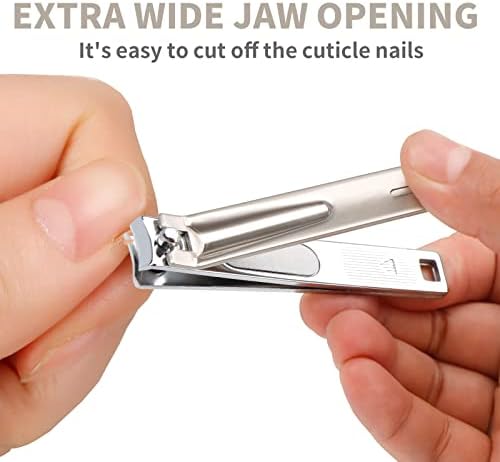 Nail Cutter Clippers Set Manicure Pedicure Kits Fingernail Toenail Clippers for Women & Men Nail Care Tool with Luxurious Travel Case (1Pcs Fingernail Clipper) - Image 7