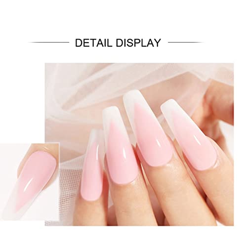 Nail Extension Gel Kit, Gel Nail Kit with UV Light, Nail Enhancement Extension Kit Manicure Set with 7 Colors 15ml Extension Nail Gel, Base Top Coat, 100 False Nails for Nail Art Starter Kit - Image 6