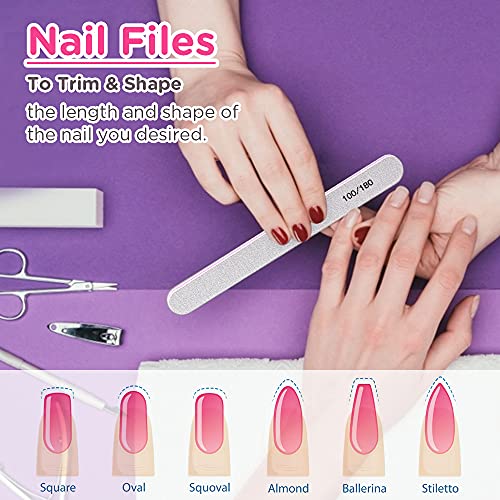 TsMADDTs 12-Piece Professional Nail Files and Buffers Manicure Tool Kit 100/180 Grit - Image 3