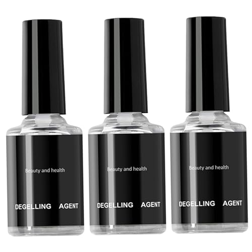 Nail Glue Remover 3Pcs 10ML Press on Nail Remover, Gentle and Quaick False Nail Tip Acrylic Nail Remover, Help Glue Off, Can't Remove Gel Nail PolishGel