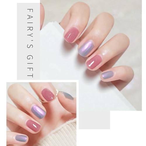 Nail Polish Oily Two Color New Non Baked Quick Drying Durable Non Peelable 12ml Nails for Girls 5-6 for DIY Manucure at Home Salon Design Kit Manicure Home Valentines Gifts for Women (F, One Size) - Image 4