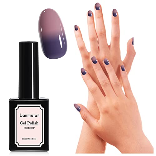 Nail Polish Temperature Change Chip-Resistant Long-lasting Quick Dry Finger Nail Polish Neutral Nude Glitter Colorful Jelly Gel Polish Manicure Nail Art Spring Birthday Gift Clearance Items - Image 5