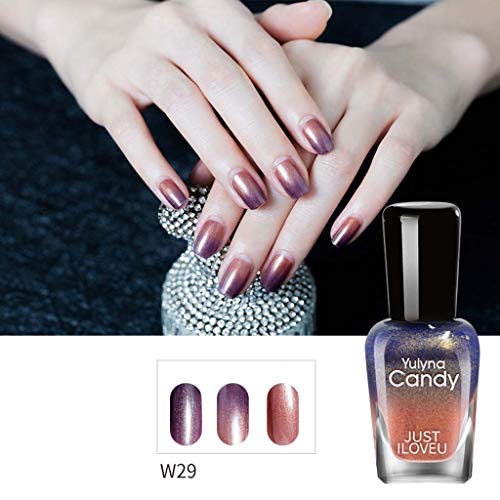 Nail Polish Temperature Change Salon Home Nail Art Manicure Quick Dry Chip-Resistant and Long-lasting Glossy Shine Gel Nail Polish Top Coat Trendy Solid Color Nail Kit Warehouse Sale - Image 2