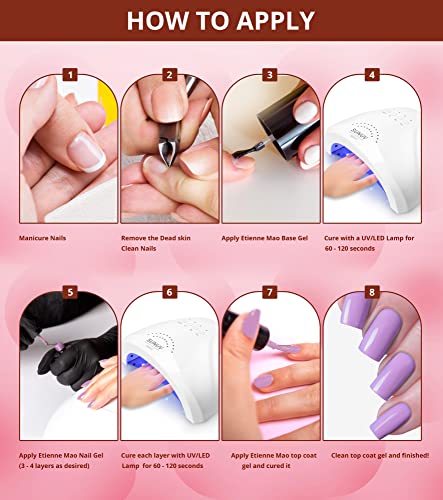 Nail Polish. 1 pcs 15ml Gel, UV/LED Lamp, Quick Dry, Organic vernis. Mate and Glossy All seasons, ecofriendly, Effective result Acid-free, DIY (Salmon Nude) - Image 5