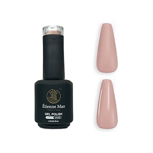 Nail Polish. 1 pcs 15ml Gel, UV/LED Lamp, Quick Dry, Organic vernis. Mate and Glossy All seasons, ecofriendly, Effective result Acid-free, DIY (Salmon Nude)
