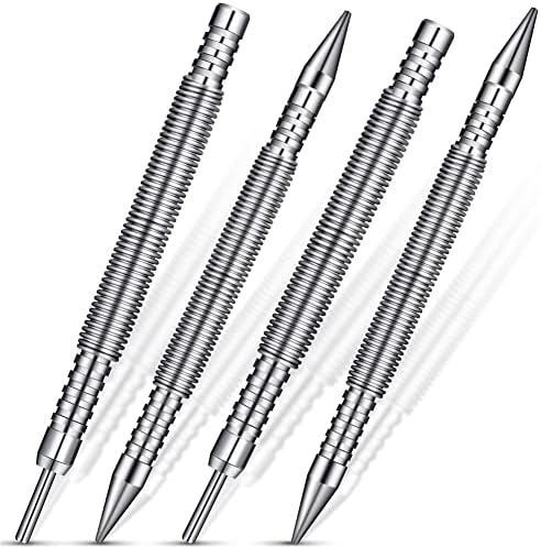 Nail Set and Hinge Pin Tool Dual Head Nail Punch Hinge Pin Removal Tool Hammerless Spring Punch Set Spring Nail Setter