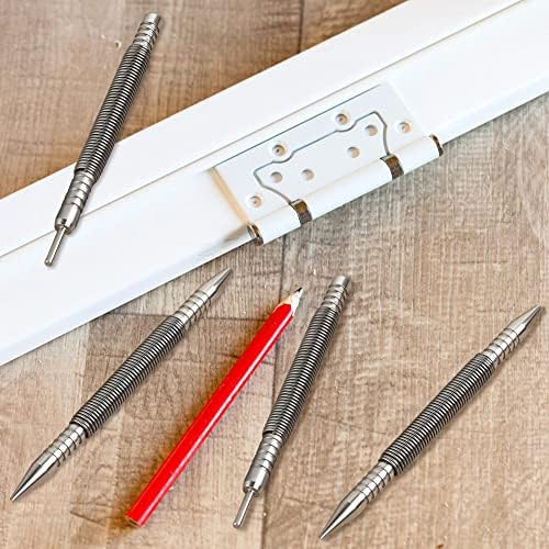 Nail Set and Hinge Pin Tool Dual Head Nail Punch Hinge Pin Removal Tool Hammerless Spring Punch Set Spring Nail Setter - Image 4