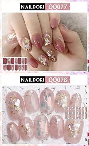 12 Sheets Women's Girls Self-Adhesive Gel Nail Art Decals Stickers for Manicures - Image 2