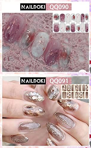 12 Sheets Women's Girls Self-Adhesive Gel Nail Art Decals Stickers for Manicures - Image 5