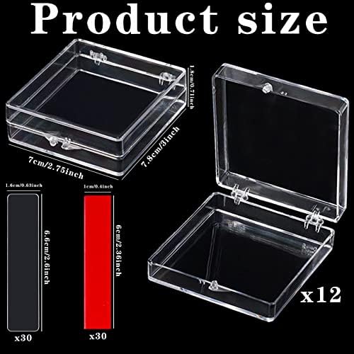 Clear Acrylic Nail Polish Organizer Display Case with 10 Compartments and Tape Included - Image 2