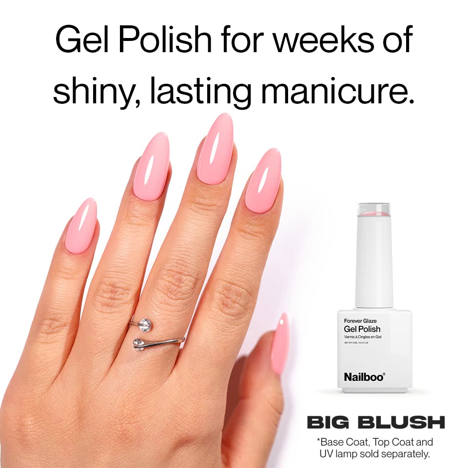 Nailboo PREMIER Forever Glaze Gel Nail Polish, (Soft Pink Nude) Big Blush LED Nail Lamp Gel Polish, Self-Leveling DIY Nails, Salon Quality Nail Color, Glossy Long-Wear, 0.3 oz. - Image 3