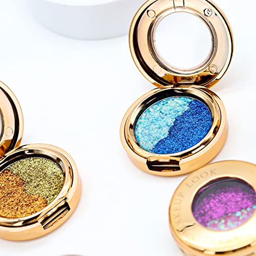 Name Brand Neutral Shades Sequin Eyeshadow Compact Easy Apply Portable Discs - Image 7