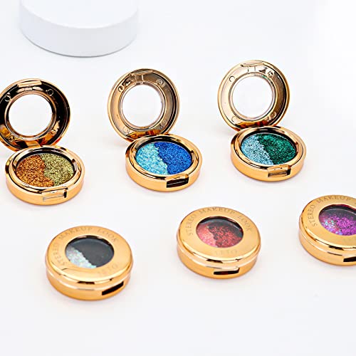 Name Brand Neutral Shades Sequin Eyeshadow Compact Easy Apply Portable Discs - Image 5
