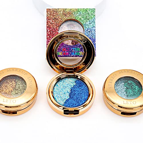 Name Brand Neutral Shades Sequin Eyeshadow Compact Easy Apply Portable Discs - Image 2