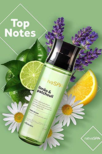 Nativa SPA Patchouli & Lemon Collection Body Splash Cologne by O Boticario | Linha Colonia Body Splash| Long Lasting Body Spray for Women | Refreshing Scented Body Mist (6.7 fl oz) - Image 3