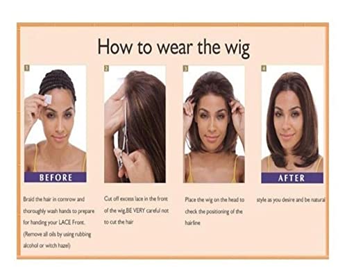 18 Inch Natural Black Pre-Plucked Bleached Knots Lace Front Human Hair Wig - Image 6