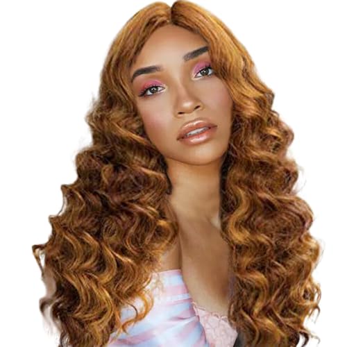 Natural Black Long Curly Human Hair Wig for Women - 22 Inch Lace Cosplay Party Style