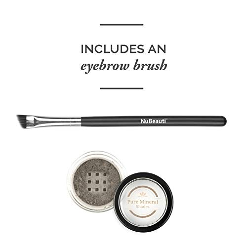 Natural Eyebrow Powder Eyebrow Kit – Mica Brow Powder Eyebrow Makeup Kit with Professional Angled Eyebrow Brush – 10 Natural Shades – No Parabens or Chemicals – Eyebrow Shaper Kit by NuBeauti - Image 3