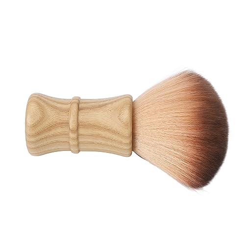 Neck Face Dust Brush, Portable Slip Resistant Safe Ergonomic Neck Hair Cleaning Brush Nylon Hair Professional for Home for Hairdresser