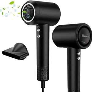 Pro Black Ionic Hair Dryer 110,000 RPM Motor 4 Heat Settings