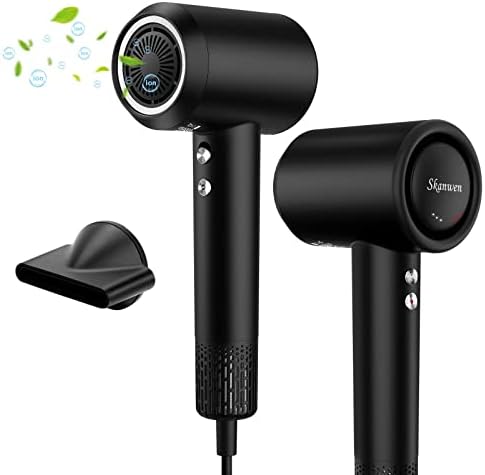 Pro Black Ionic Hair Dryer 110,000 RPM Motor 4 Heat Settings