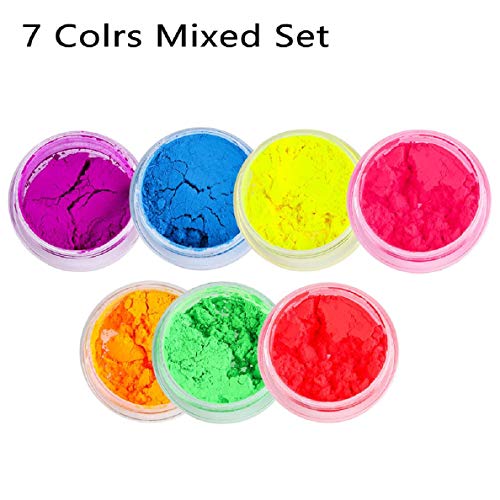 Neon Eyeshadow Pigments Black Light UV Reactive 6 Bright Powder Colors Kit (Neon) - Image 3