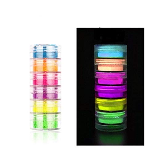Neon Eyeshadow Pigments Black Light UV Reactive 6 Bright Powder Colors Kit (Neon) - Image 4