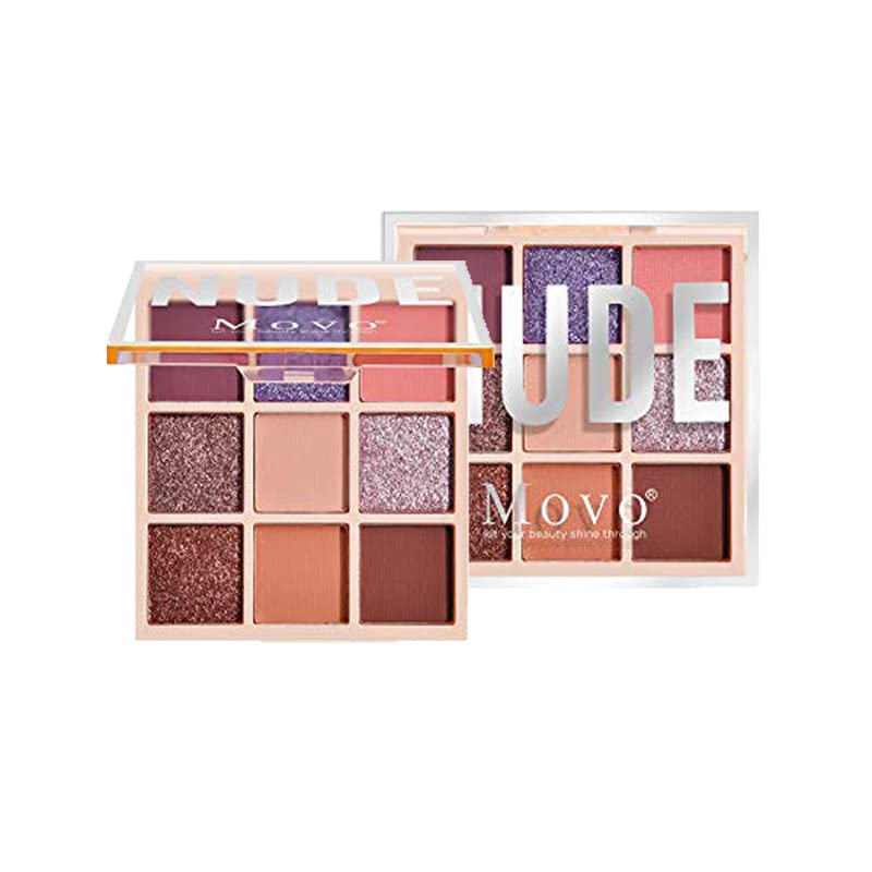 Netural Eyeshadow Makeup Palette 9 Colors Highly Pigmented Orange Matte Eyeshadow Powder for Everyday Looks -No Cruel Best Gift for Lover (01#Dream purple)