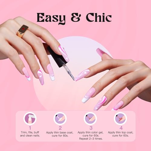 Neutral Gel Nail Polish Kit 6 Colors 7.5ml Each for Salon and Home Use - Image 6