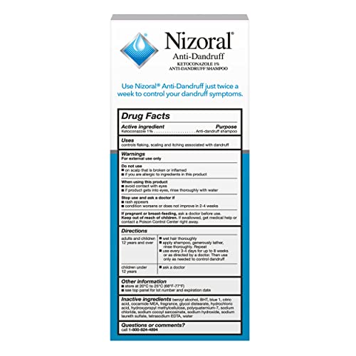 Nizoral Anti-Dandruff Shampoo with 1% Ketoconazole, Fresh Scent, 7 Fl Oz - Image 3