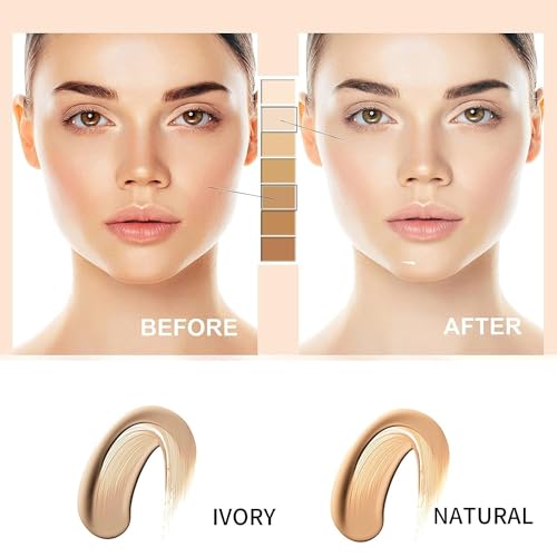 NOISSUE Perebella Cc Cream Skin Tone Adjusting CC Cream SPF 50, Cosmetics CC Cream, Colour Correcting Self Adjusting Soft Moisturizing Skin Tone Gel Invisible Pore Light Oil-Free (Natural-2pcs) - Image 2