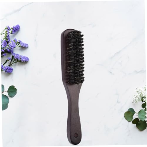 NOLITOY 1pc Broken Hair Cleaning Brush Stiff Bristles Hair Brush Horsehair Brush Hair Polish Brush Nail Cleaning Brush Hair Styling Brush Hairbrush Man Solid Wood Polishing Brush - Image 2