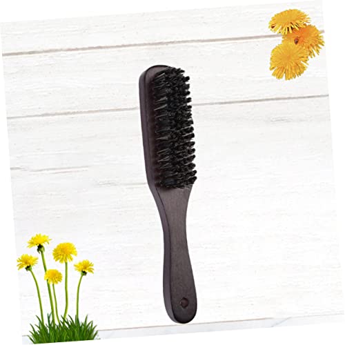NOLITOY 1pc Broken Hair Cleaning Brush Stiff Bristles Hair Brush Horsehair Brush Hair Polish Brush Nail Cleaning Brush Hair Styling Brush Hairbrush Man Solid Wood Polishing Brush - Image 3