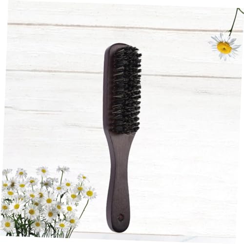 NOLITOY 1pc Broken Hair Cleaning Brush Stiff Bristles Hair Brush Horsehair Brush Hair Polish Brush Nail Cleaning Brush Hair Styling Brush Hairbrush Man Solid Wood Polishing Brush - Image 9