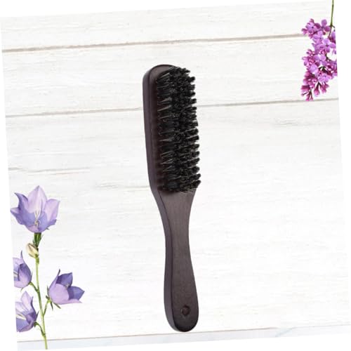 NOLITOY 1pc Broken Hair Cleaning Brush Stiff Bristles Hair Brush Horsehair Brush Hair Polish Brush Nail Cleaning Brush Hair Styling Brush Hairbrush Man Solid Wood Polishing Brush - Image 4