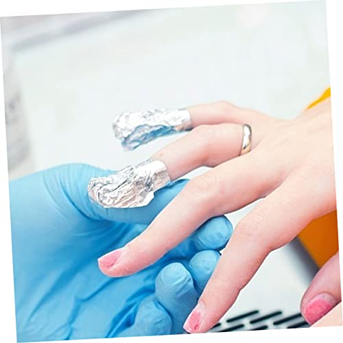 NOLITOY 300pcs Nail Remover Foil Nail Remover Clips Soak off Foils Nail Cleaning Tin Foil Nails Gel Foil Wraps with Cotton Pad Double Color Bowls Manicure Aluminum Foil Polish - Image 5