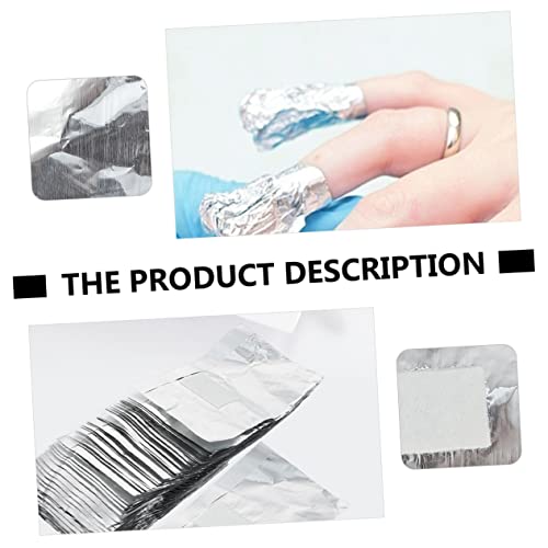 NOLITOY 300pcs Nail Remover Foil Nail Remover Clips Soak off Foils Nail Cleaning Tin Foil Nails Gel Foil Wraps with Cotton Pad Double Color Bowls Manicure Aluminum Foil Polish - Image 4