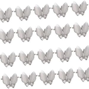 NOLITOY 60 Pcs Nail Butterfly Ornaments Manicure Tools Professional Nail Polish Accessories Nail Art Decorations Opal Nail Decorations Nail Gems Nail Charms for Acrylic Nails Nail Stickers