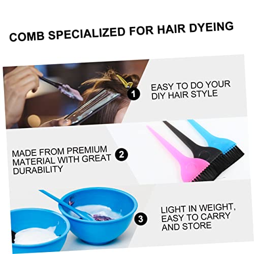 NOLITOY 6pcs Hair Brush Highlight Comb Salon Hair Teasing Comb Hair Color Brush Applicator Hair Highlights Brush Hair Dye Supplies and Tools Tease Hair Coloring Products - Image 9