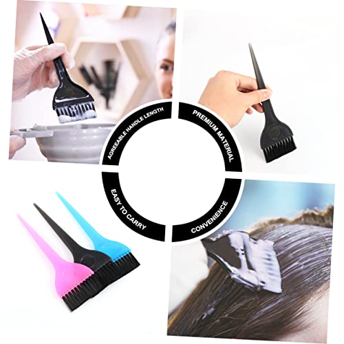 NOLITOY 6pcs Hair Brush Highlight Comb Salon Hair Teasing Comb Hair Color Brush Applicator Hair Highlights Brush Hair Dye Supplies and Tools Tease Hair Coloring Products - Image 3