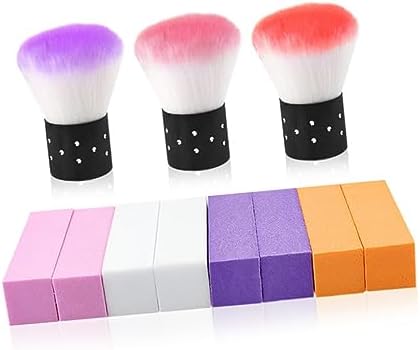NOLITOY Professional Nail File Manicure Pedicure Kit with High Elastic Sponge and Brush Set