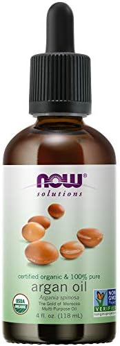 NOW Solutions, Organic Argan Oil, Certified Organic and 100% Pure, "Gold of Morocco" Multi-Purpose Oil, 4-Ounce